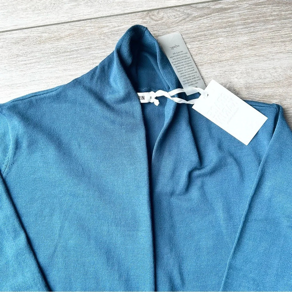 NWT Grace Karin Blue Open Front Long  Length Cardigan - Picture 9 of 15